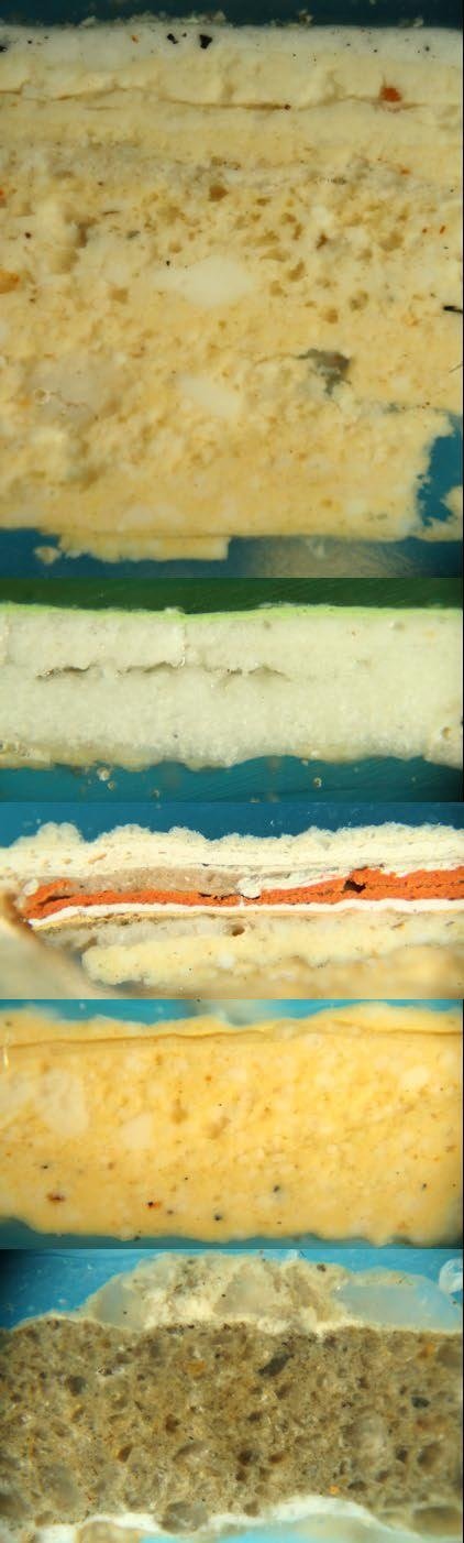 Sección C – Pintura sintética verde con blanco de titanio