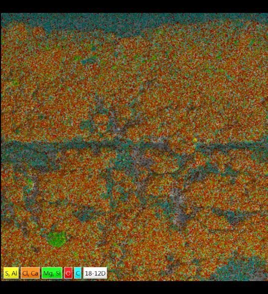 Sección D – Enlucido amarillo y pinturas de cal
